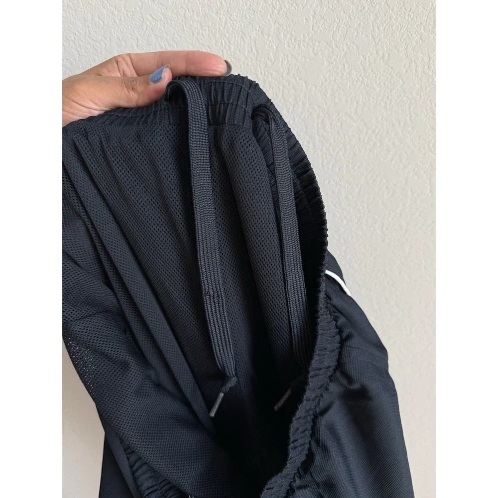Kappa Men's L Black Nylon Windbreaker Pants Track Techwear Gorpcore Toggle Cuff